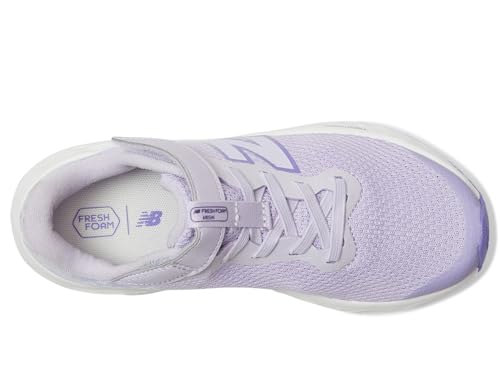 New Balance Kid's Fresh Foam Arishi V4 Bungee Lace with Top Strap Running Shoe, Bright Lavender/Violet Crush, 3 W Little Kid