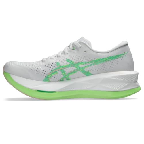 ASICS Women's SONICBLAST Running Shoes, 8, White/Vital Green