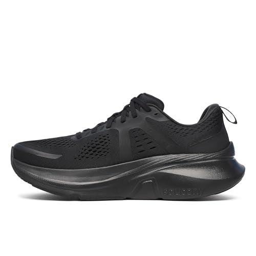 Saucony Women's Guide 18 Sneaker, Black/Black/Black, 12