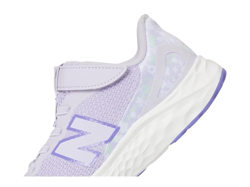 New Balance Kid's Fresh Foam Arishi V4 Bungee Lace with Top Strap Running Shoe, Bright Lavender/Violet Crush, 3 W Little Kid