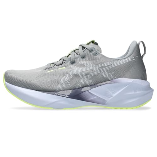ASICS Women's NOVABLAST 5 Running Shoe, 8.5, Gravel/Blue Fade
