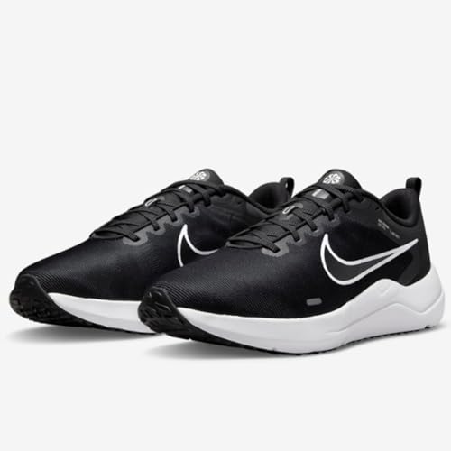 NIKE Downshifter 12 Mens Road Running Shoes (Extra Wide) DM0919-001 (Black/White-DK Smoke Grey-PU), Size 10