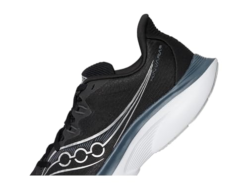 Saucony Men's Kinvara 16 Sneaker, Black/White, 9.5