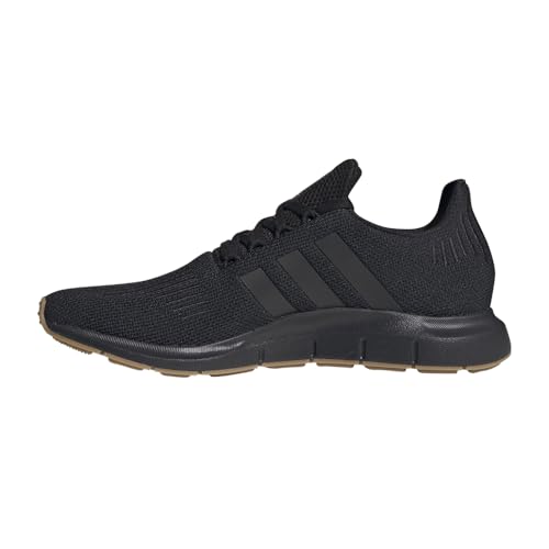adidas Originals Men's Swift Run Shoe, Black/Black/Gum, 4