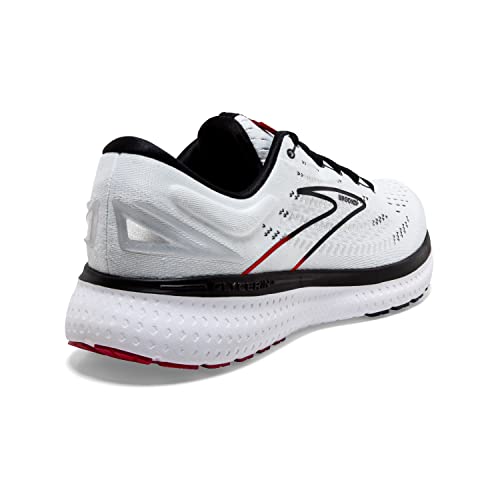 Brooks Men's Glycerin 19 Neutral Running Shoe - White/Black/Red - 15