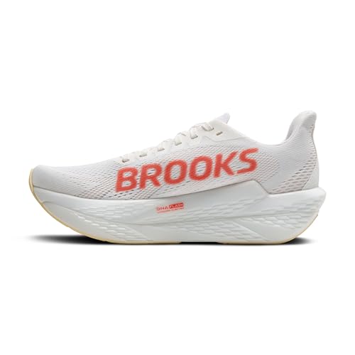 Brooks Women’s Hyperion Max 2 Neutral Running Shoe - White/Peach/Coral - 10 Medium