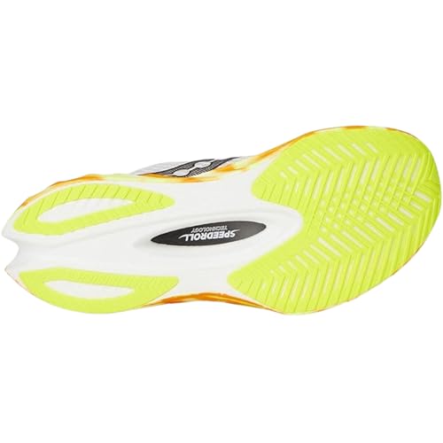 Saucony Men's Endorphin Pro 4 Sneaker, Fog/Peel, 9