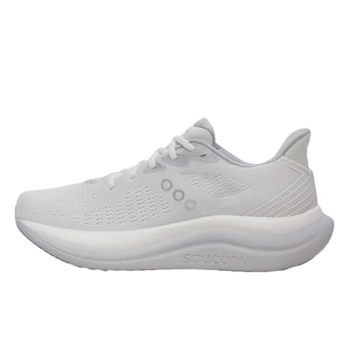 Saucony Men's Triumph 23 Sneaker, White/Cloud, 12