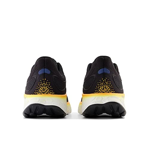 New Balance Men's Fresh Foam X 1080 V12 Running Shoe, Black/Hot Marigold, 7.5