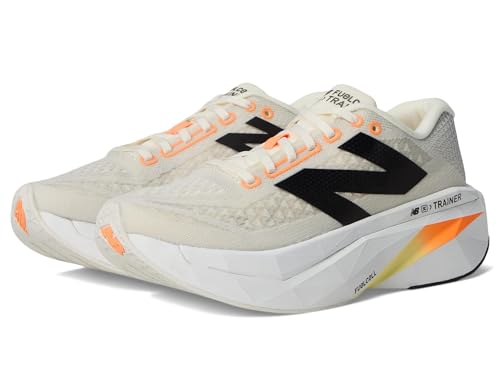 New Balance Men's FuelCell SuperComp Trainer V3 Running Shoe, Angora/Hot Mango/Black, 13 M