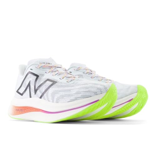 New Balance Men's FuelCell SuperComp Trainer V2 Running Shoe, Ice Blue/Neon Dragonfly, 14 W