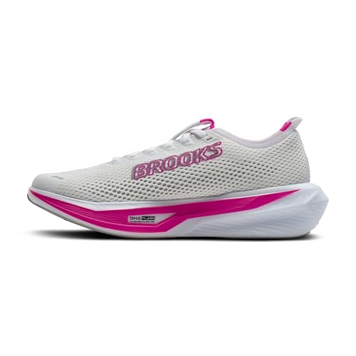 Brooks Women’s Hyperion 3 Neutral Running Shoe - White/Luminary/Cyber Pink - 8.5 Medium