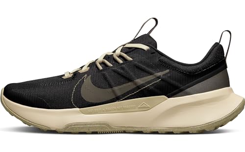 NIKE Men's Men's Low-top SneakersTrail Running Shoe, Black Ironstone Khaki Sanddrift Phantom, 8 US