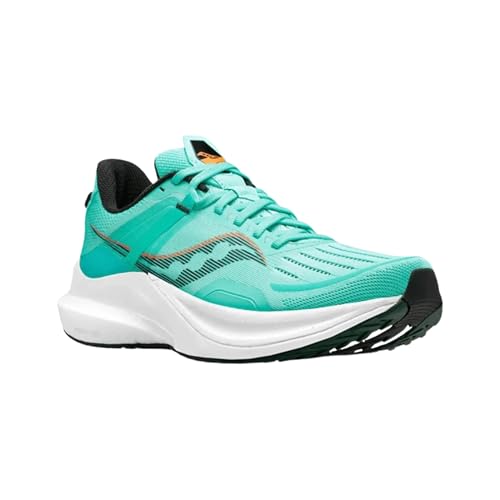 Saucony Men's Tempus Sneaker, Coolmint/Zest, 8.5