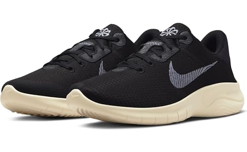 Nike Flex Experience RN 12, Men's Training, Black Indigo Haze Gridiron Coconut Milk, 9 UK