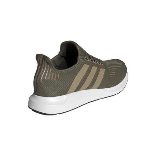 adidas Men's Swift Run 1.0, Olive Strata/Blanch Cargo/White, 9.5