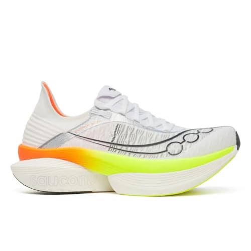 Saucony Unisex Endorphin Elite 2 Running Shoe, White/Vo2, 7