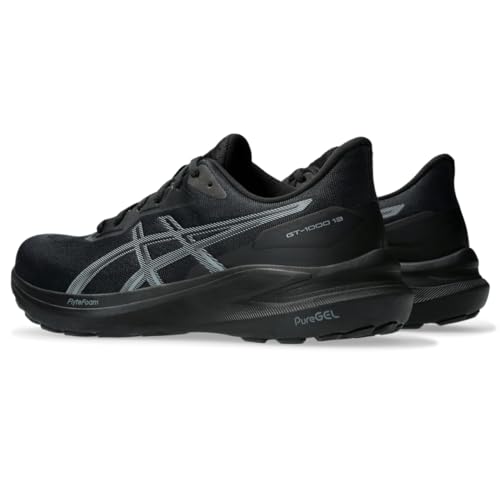 ASICS Men's GT-1000 13 Running Shoes, 10, Black/Steel Grey