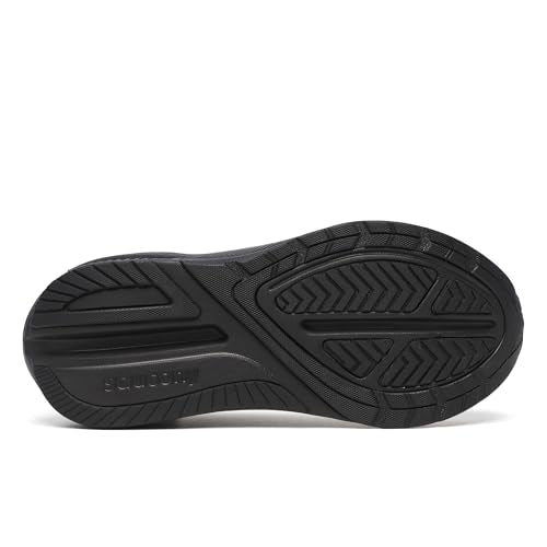Saucony Women's Echelon 10 Sneaker, Triple Black, 9 Wide