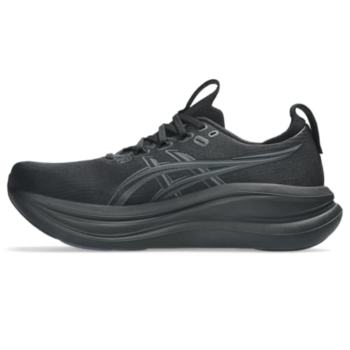 ASICS Men's Gel-Nimbus 28 Running Shoes, 12, Black/Graphite Grey