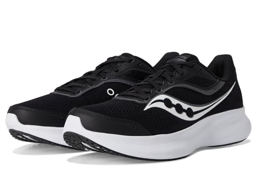 Saucony Men's Cohesion 18 Sneaker, Black/White, 12.5