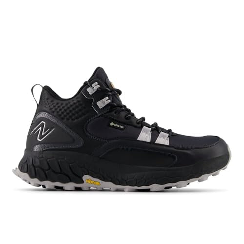 Women's New Balance Fresh Foam X Hierro Mid v1 Trail Shoes in Black/Pearl Grey/Phantom alternate view 3