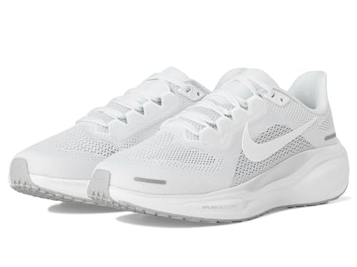 Nike Women's Pegasus 41 White/White/Pure Platinum/Metallic Silver 10 Medium