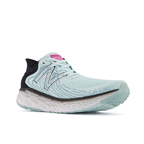 New Balance Women's Fresh Foam 1080 V11 Running Shoe, Pale Blue Chill/Black, 5.5 W US