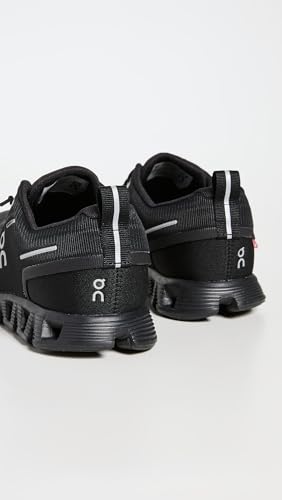 On Women's Cloud 5 Waterproof Sneakers, All Black, 6 Medium US
