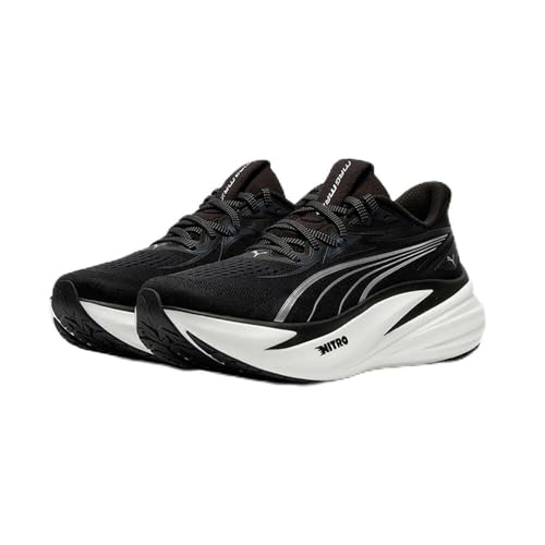 PUMA Men's Magmax Nitro 2 Running Shoes, Black White, Size 10.5 D Medium US