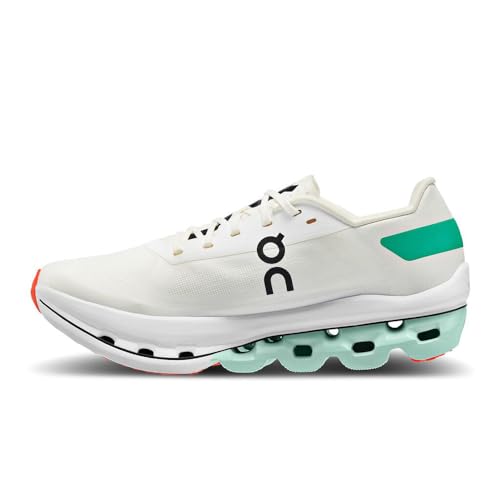 On Running Women's Cloudboom Echo Running Shoes Sneakers (White × Green, US Footwear Size System, Adult, Women, Numeric, Medium, 7)