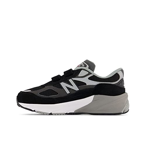 New Balance Kid's 990 V6 Sneaker, Black/Silver, 9 Medium US