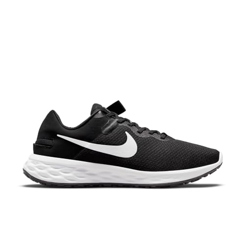 Nike Men's Revolution 6 FlyEase Next Nature Easy-On-and-Off Road Running Shoes (8, Black/Iron Grey/White)