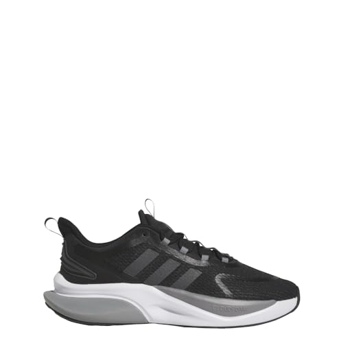 Adidas Men's Alphabounce+ Running Shoe, Black/Carbon/Grey, 12