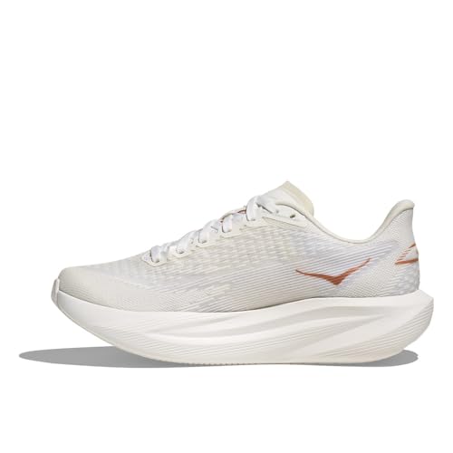 Hoka Women's Mach 7 Sneaker, Frost/Rose Gold, 9.5