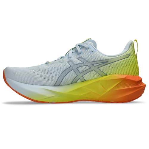 ASICS Men's NOVABLAST 5 Running Shoes, 12, Sky/Lemon Spark