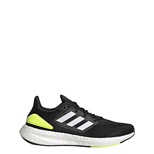Adidas Men's Pureboost 22 Black/White/Solar Yellow 11 Adult