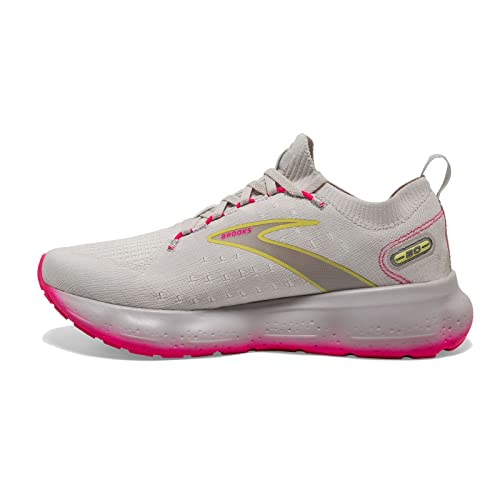 Brooks Women’s Glycerin StealthFit 20 Neutral Running Shoe - Grey/Yellow/Pink - 11 Medium