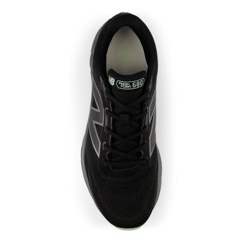 New Balance Men's Fresh Foam 680 V8 Waterproof Running Shoe, Black/Castlerock/Lab Green, 10 M