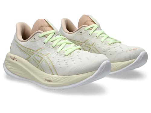 ASICS Women's Gel-Cumulus 26 Running Shoes, 5, Cream/Illuminate Yellow