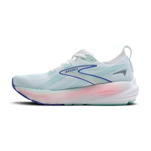 Brooks Women’s Glycerin 22 Neutral Running Shoe - White/Limpet Shell/Amparo Blue - 9.5 Medium