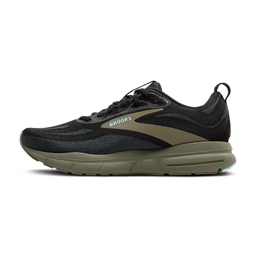 Brooks Men’s Trace 4 Neutral Running Shoe - Black/Ebony/Dusty Olive - 12 Medium
