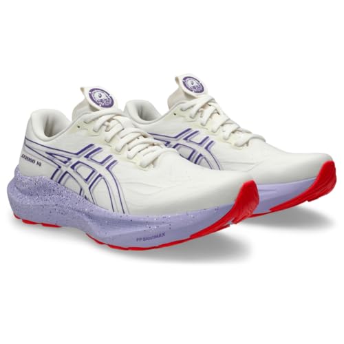ASICS Women's GT-2000 14 Running Shoes, 13, Cream/EDO Purple