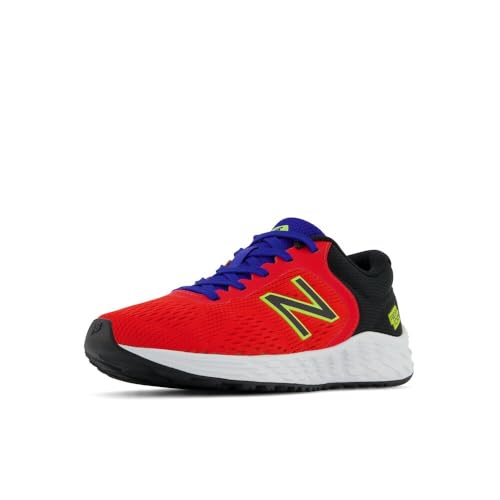New Balance Kid's Fresh Foam Arishi V2 Lace-up Running Shoe, Neo Flame/Black/Lemonade, 10.5 Little Kid