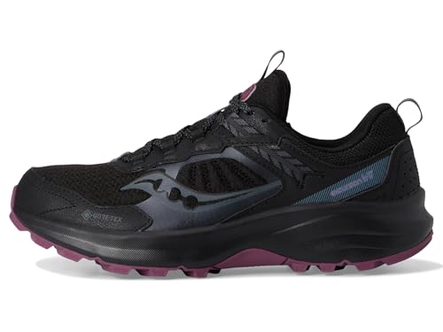 Saucony Women's Excursion Tr17 GTX Sneaker, Black/Plum, 8.5