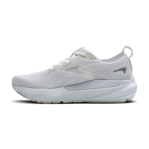 Brooks Women’s Glycerin GTS 22 Supportive Running Shoe - White/White/Grey - 10 Medium