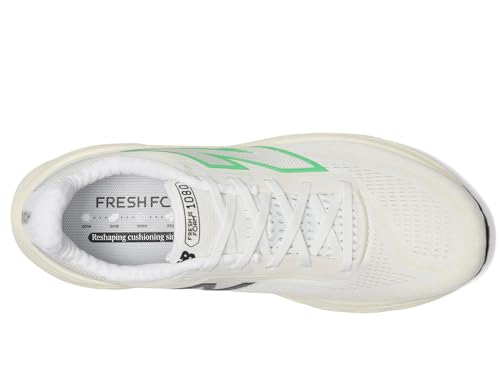 New Balance Men's Fresh Foam X 1080 V14 Running Shoe, Nb 103 White/Lime Leaf/Angora, 13 M