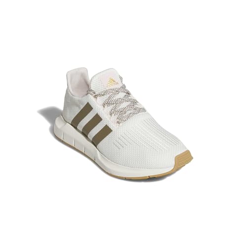 adidas Women's Swift Run 1.0, Off White/Khaki/Wonder Quartz, 8
