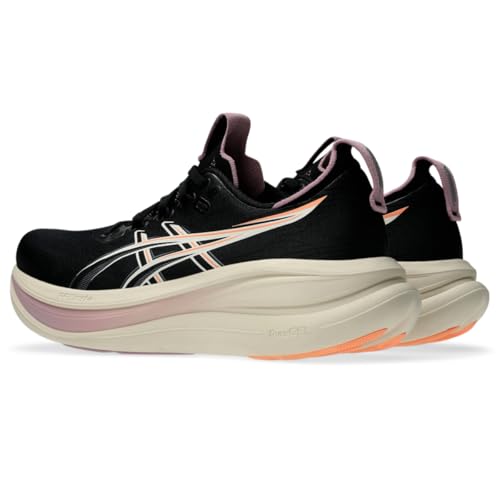 ASICS Women's Gel-Nimbus 28 Running Shoes, 8, Black/Taro Purple