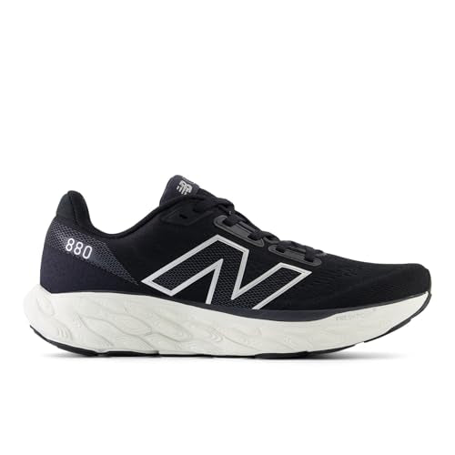 New Balance Women's Fresh Foam X 880 V14 Running Shoe, Black/Sea Salt/Silver Metallic, 6.5 XW